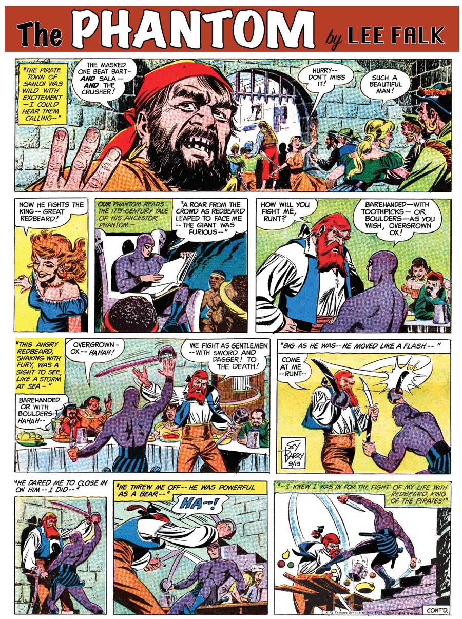 A boy reading a Phantom comic