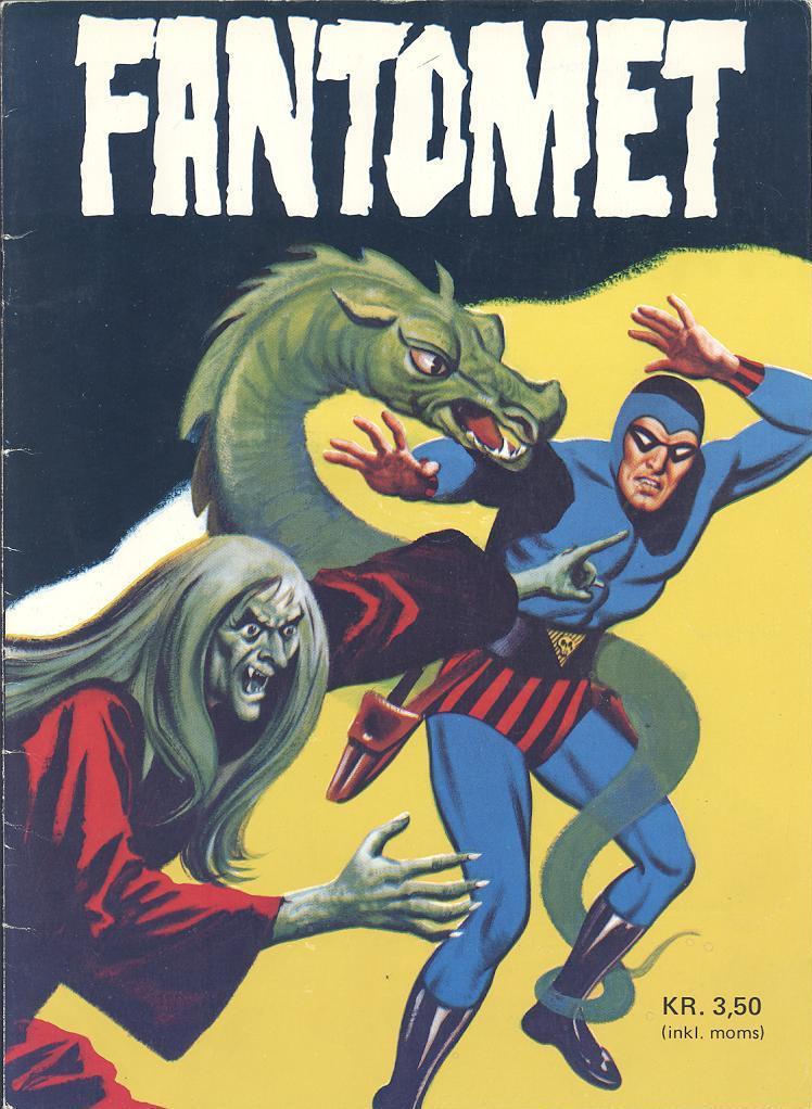 Norwegian Fantomet annual cover showing the blue-costumed Phantom facing a gorilla